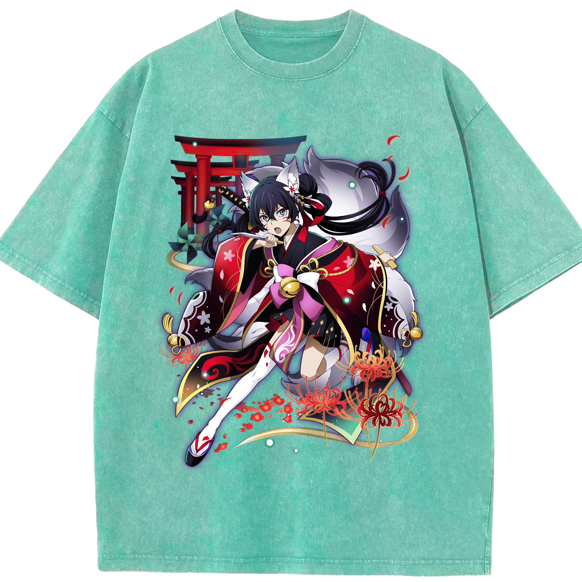 （画像用） 文豪ストレイドッグス Bungo Stray Dogs 綿100% ヴィンテージ風 半袖Tシャツ（フロントプリント）